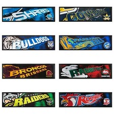 NRL Bar Runner Mat Quality Rubber Backed for Man Cave Footy Gift - Choose Team