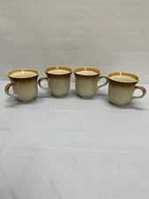 Set of 4 Mikasa Whole Wheat E 8000 Coffee Cups | Excellent Used Condition