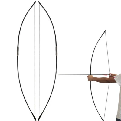 HNZMDY 67" English Traditional Longbow 25-120lbs Archery Straight Bow Target Hunting