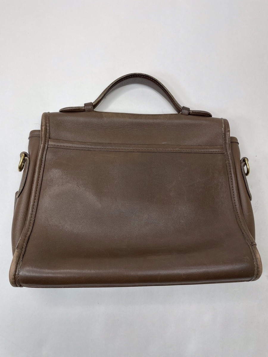 バッグ OLD COACH Business bag Double turn lock Coach Crossbody Bag Brown Leather Twist Latch No F6C-9870