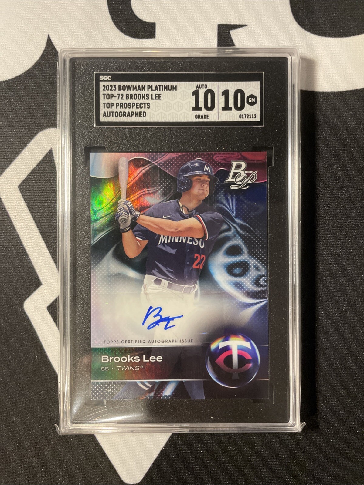 2023 Bowman Platinum - Top Prospects Autographs #TOP-72 Brooks Lee (AU, RC)