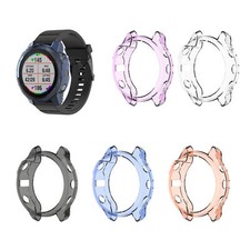 For Garmin Fenix 6S 6X 5S 5X Transparent TPU Protective Case Cover Frame Shell