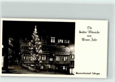 39586952 - 7400 Tuebingen Lighted Christmas Tree in Front of Town Hall