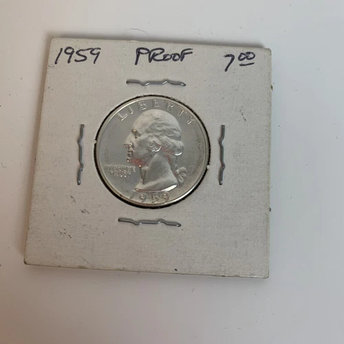 1959 25C US Silver Proof Washington Quarter Coin Pre Owned Collection