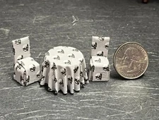 Dollhouse Miniature Kitchen Table Chairs N 1:48 quarter scale B530 DollysGallery