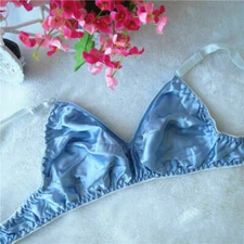 Womens Soft Comfort Full Cup Unpadded Silk Bra 34A 36A 38A 40A 42A Underwear