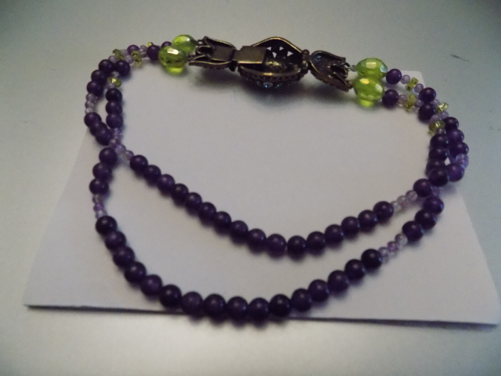 Heidi Daus Beaded Choker Purple Statement Pendant… - image 8