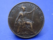 QUEEN VICTORIA  FARTHING  1900  / SNIFF'S ANCIENT COINS