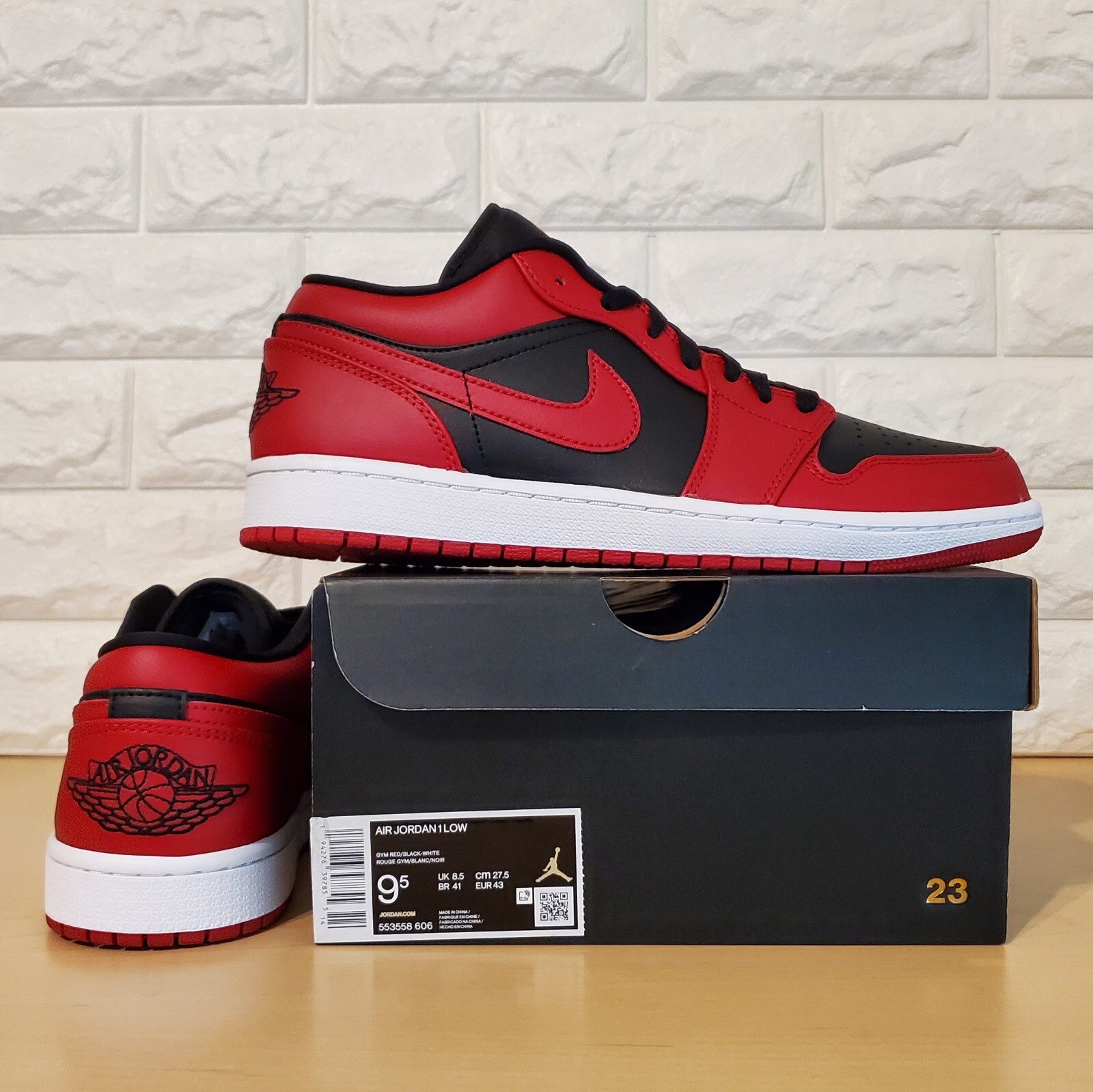 Nike Air Jordan Retro Low Mens Sz Reverse Bred Red Black