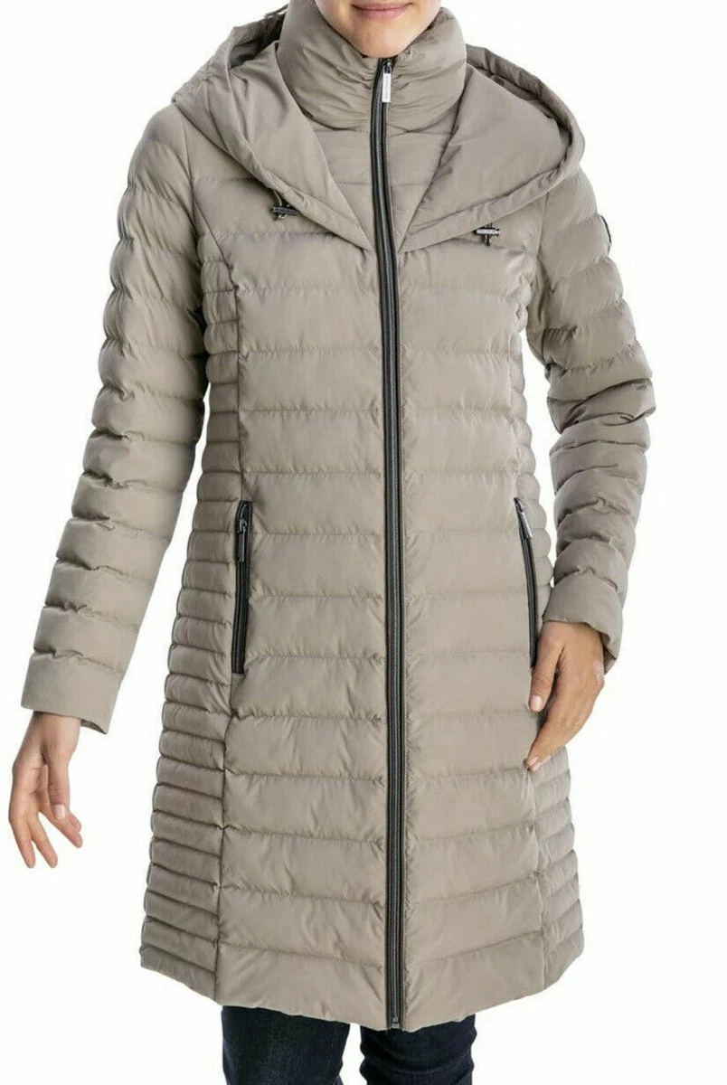 Michael kors clearance taupe puffer jacket