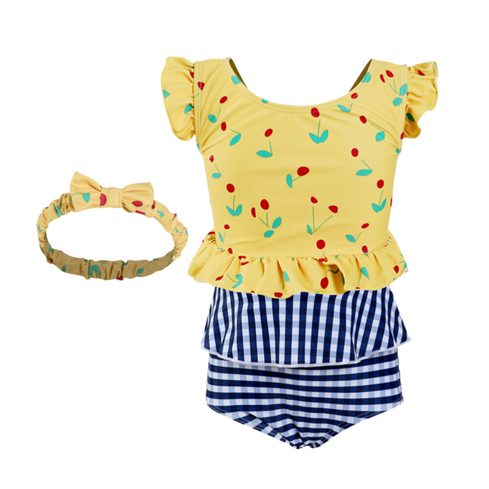 2 Piece Swimsuit Baby Girl Bathing Suits Kids Swimwear Toddler