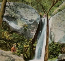 Mission Falls Canon Santa Barbara California Adolph Selige Pub Postcard