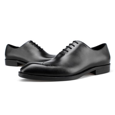  Handmade Wearing-Resist Lace Up Genuine Leather Oxford Dress Men's Shoes 