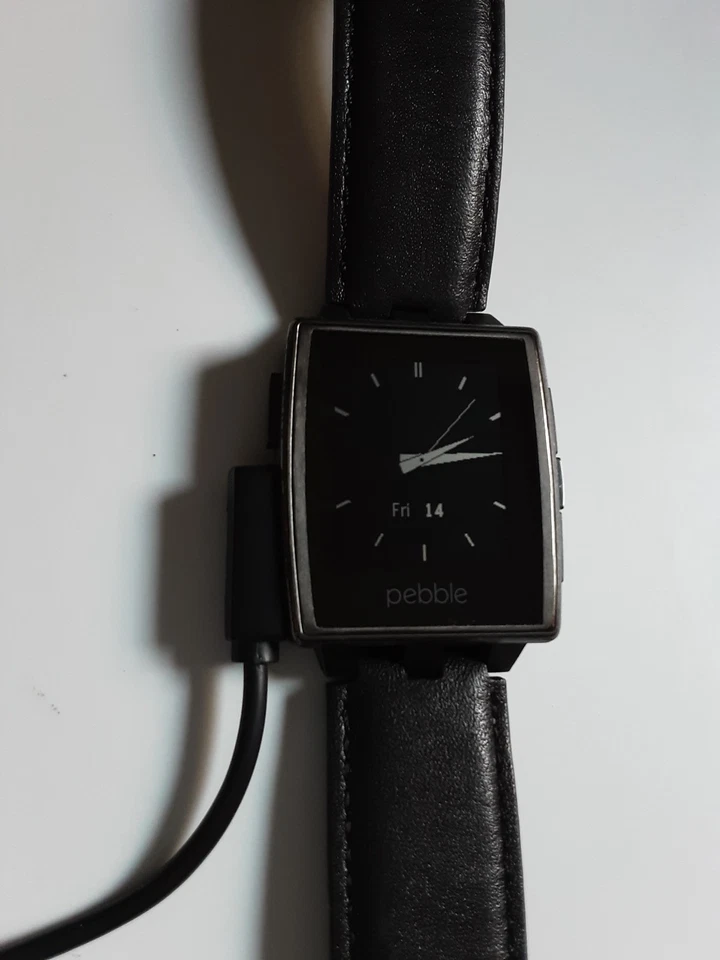 Original Pebble Smart Watch Steel Schwarz Model 401B - Bild 4 von 4