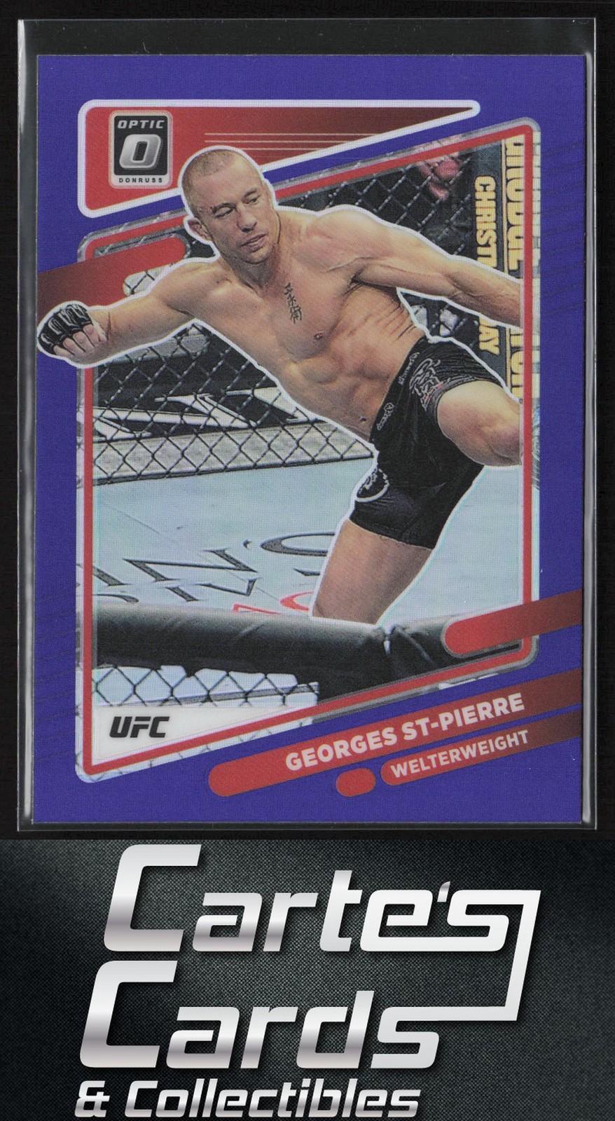 Georges St-Pierre 2022 Panini Donruss Optic UFC #57 Purple Prizm