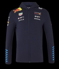 Red Bull Racing F1 Men's 2024 Team Full Zip Hooded Sweatshirt- Navy - XL