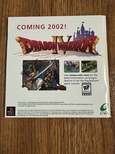 Dragon Warrior VII (Sony PlayStation 1, 2001) CIB! Mint! Authentic! w/Reg Card! - Picture 10 of 14