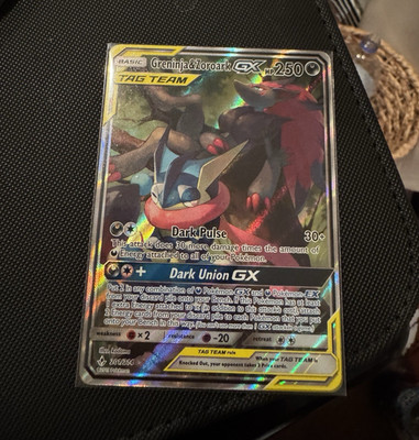 Greninja & Zoroark GX TAG TEAM alt art Holo UR 201/214 250 HP