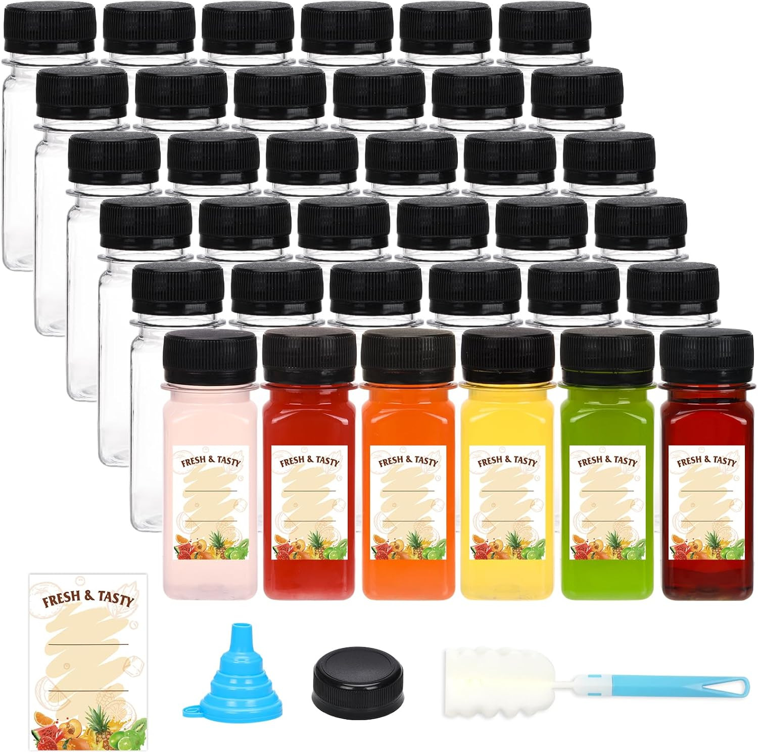 With Caps, Reusable Clear Bulk Beverage C
