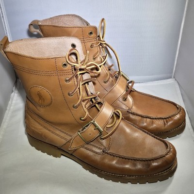 POLO RALPH LAUREN Men's Ranger Leather Boot Buckle Strap Brown US 12 D