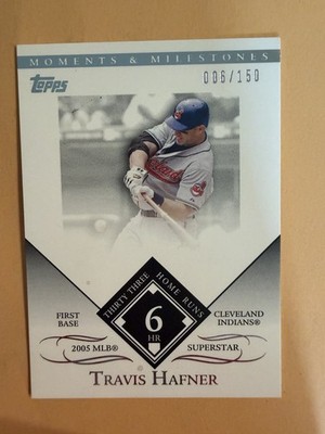 2007 Topps Moments and Milestones  #150-6 Travis Hafner HR 6  #'d /150