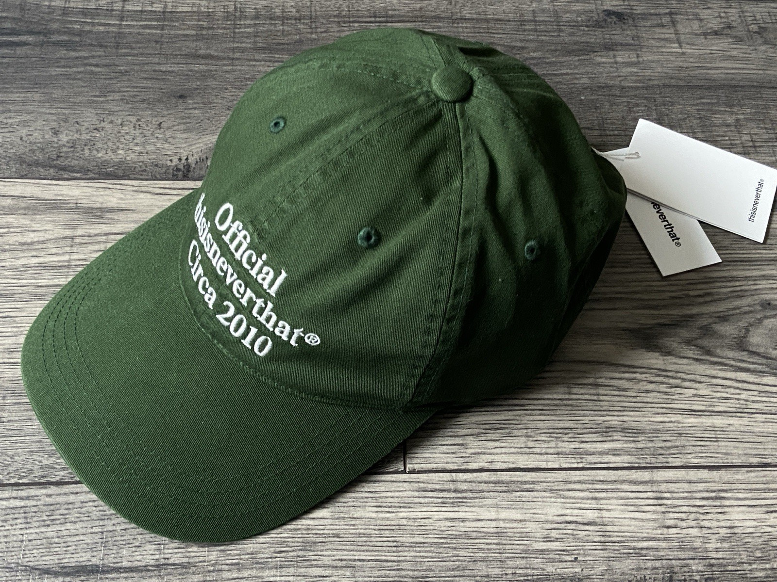 THISISNEVERTHAT OLIVE GREEN LOGO BASEBALL CAP BNWT