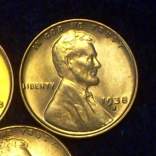 1938-S GEM BU - SUPER LINCOLN WHEAT CENT - NICE COLOR - GOOD DETAILS - SEE PICS!