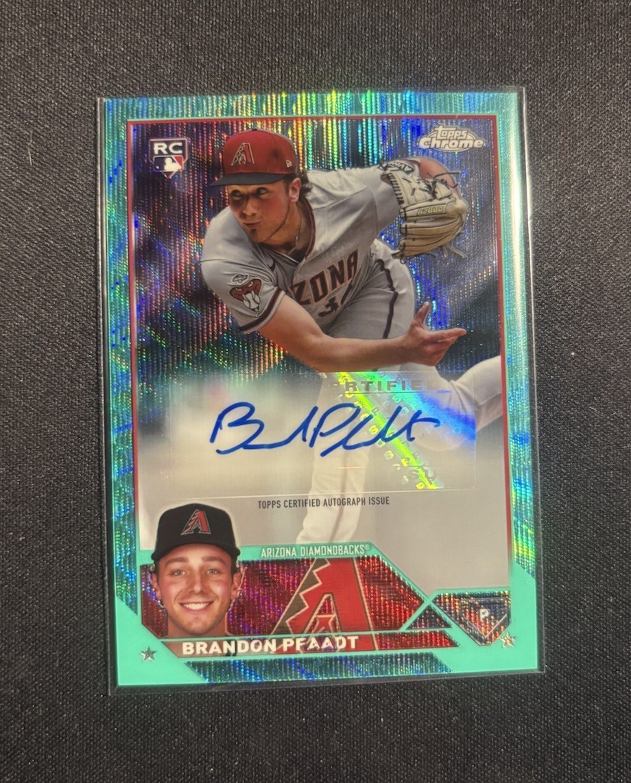 2023 Topps Chrome Update Series Autographs Brandon Pfaadt #AC-BP Aqua Wave /199