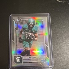 Topps 2025 Bowman University Chrome 1st Bowman Chrishon McCray Spartans #155