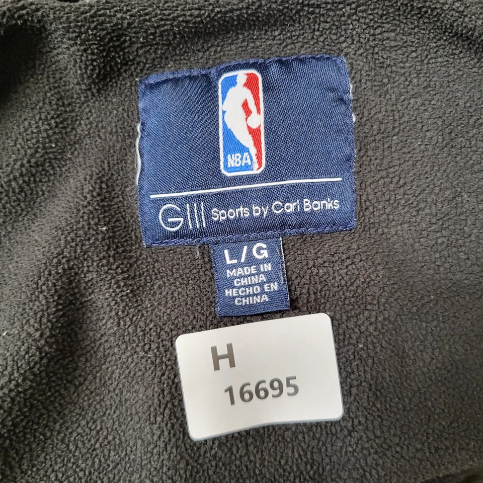 Golden State Warriors Men Jacket L Gray Team Logo Embroidery GIII Sports READ - Image 2 of 4