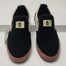 Etnies Marana Slip X Grizzley Slip-On Skateboard Shoes Black Suede Hemp Size 6