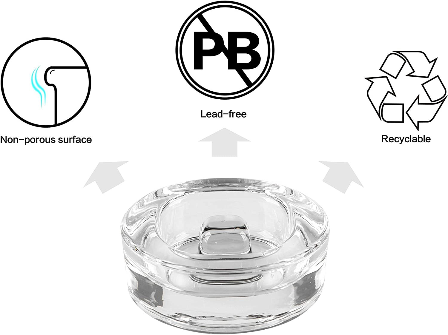 4-Pack of Fermentation Glass Weights with Easy Grip Handle for Wide Mouth Mason