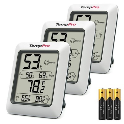 TP50 3 Pieces Digital Hygrometer Indoor Thermometer Room Thermometer and Humi...