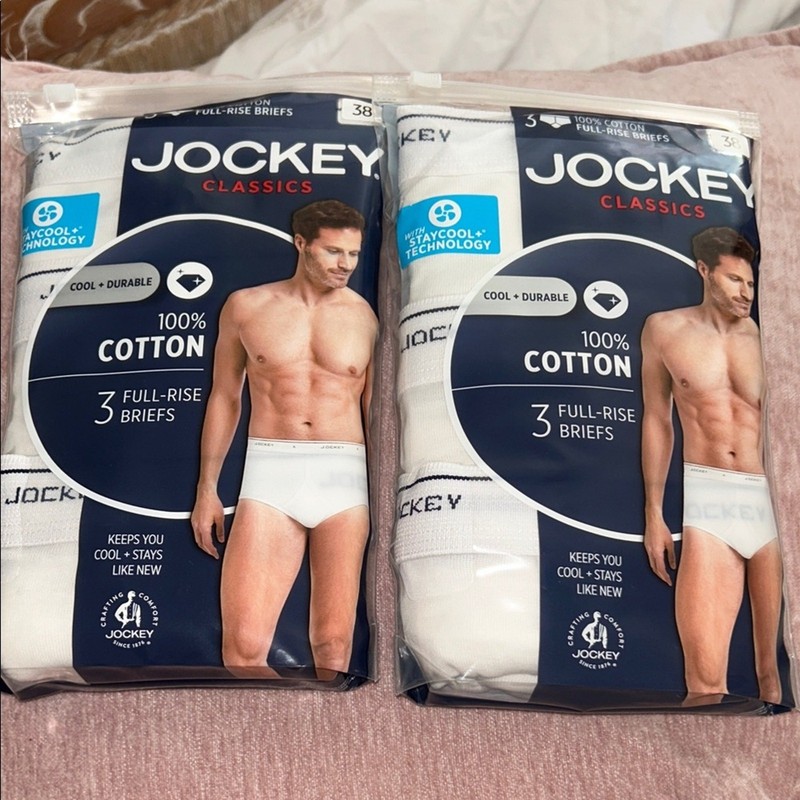Jockey Classics Full Rise Briefs 38 NEW (2) packs