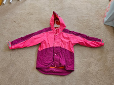 Hanna Andersson winter jacket, size 150 US 10 girls pink purple fleece lined