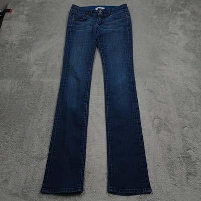 Paige Jeans Womens 24 Blue Denim Hidden Hills Straight Stretch Modern Pockets