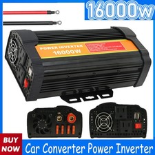 16000W 6000W 4000W Pure Sine Power Inverter DC 12V to AC 110V Converter Digital