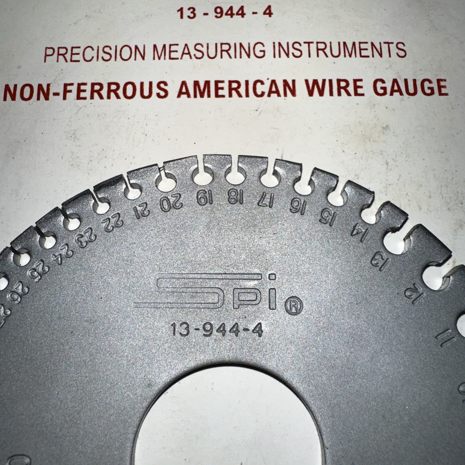 spi 13-944-4 American Standard Wire Size Gage Non Ferrous Metals (Joe)