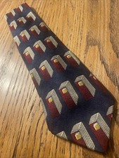 Vintage EUC Chez Roffe Geometric Silk Tie USA Made Men  s Necktie