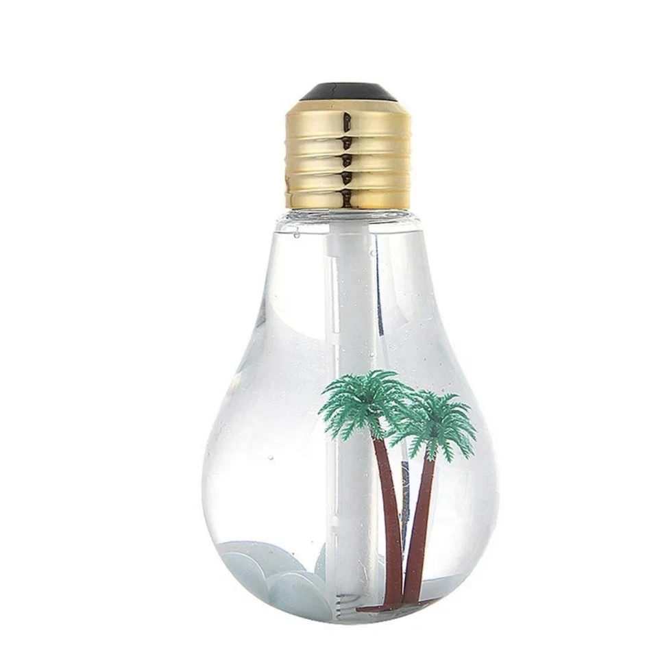 Light Bulb Humidifier Lighted Aromatherapy Diffuser Novelty USB Powered NIB Gift - Image 2 of 4
