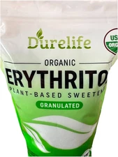Durelife Usda Organic Erythritol Sweetener, Keto Safe, Non-GMO, 5 Pound Bag