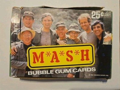 1982 M*A*S*H Wax-Pack Bubble Gum Trading Card Box Donruss TV Show Collectible 
