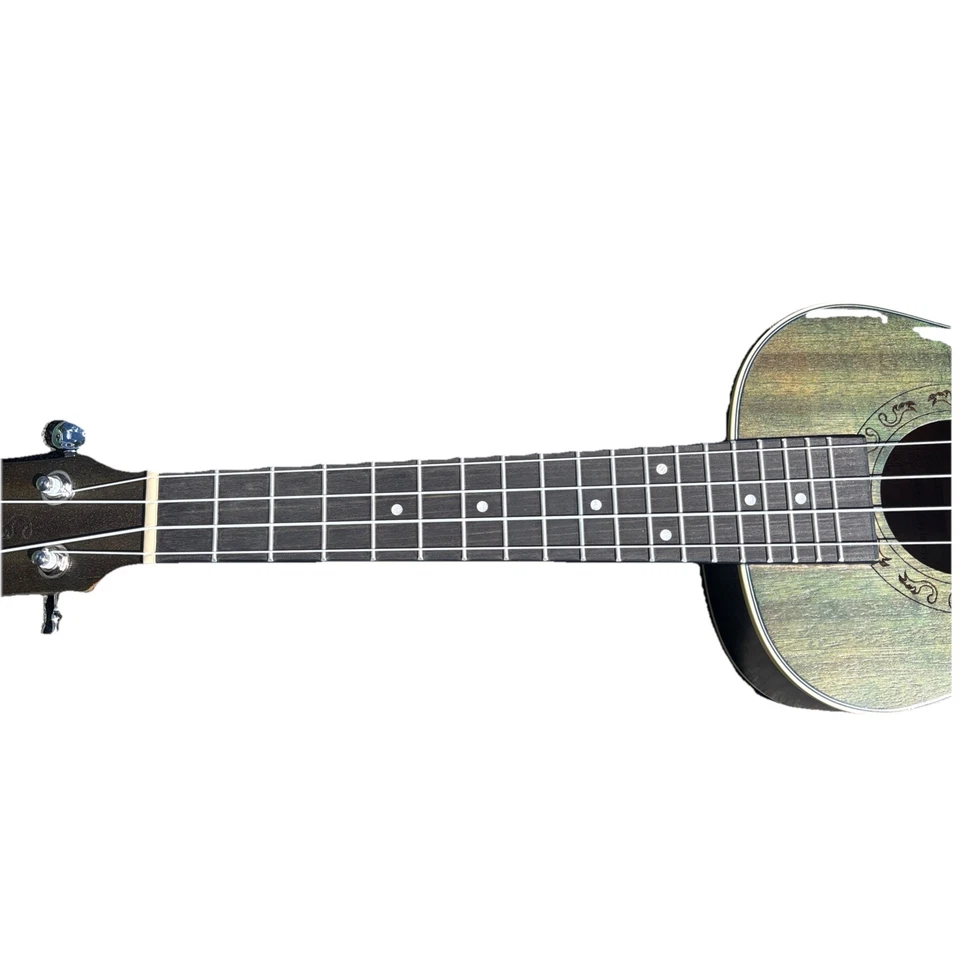 Ukelele de concierto verde Ranch R-Q-23 23 pulgadas instrumento y estuche para principiantes Foto 3 de 4