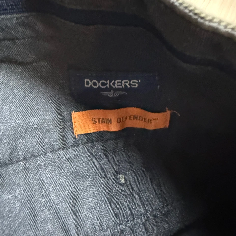 Pantalones chinos Dockers vintage años 90 desteñidos informales patinador marrón 40x32 31 sueltos para hombre Foto 3 de 4