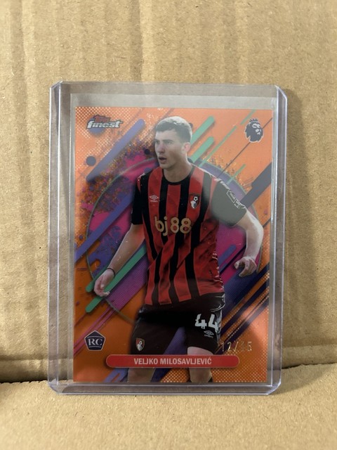 Topps Finest Premier League 2026 Veljko Milosavljevic Rookie Orange 12/15 Rare