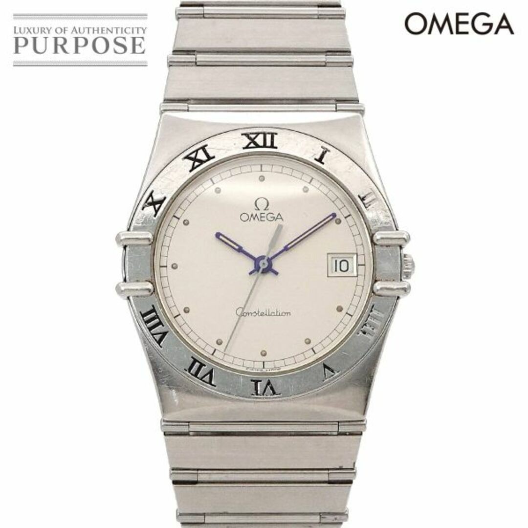 OMEGA Constellation Vintage Mens Silver Quartz Date Wristwatch Constellat