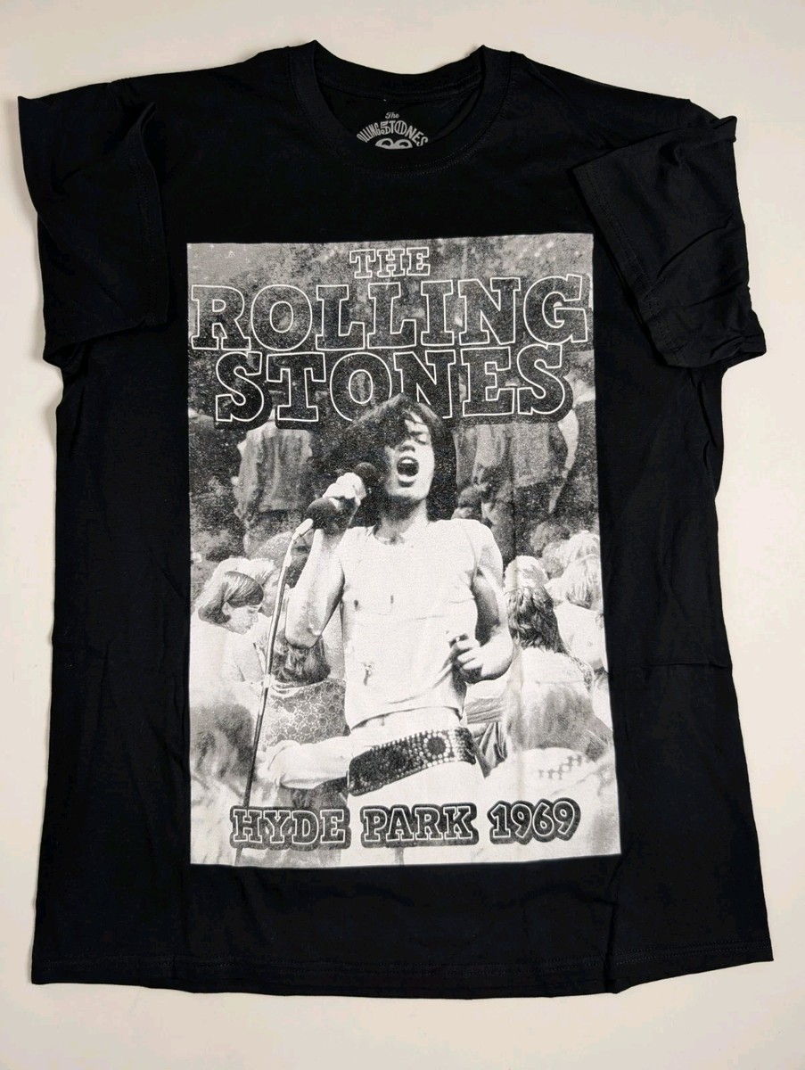 The Rolling Stones ミックジャガー　ライセンスT ヴィンテージ Rolling Stones Hyde Park 1969 T Shirt Large 50th Anniversary Mick