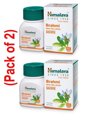 2 Packs X Himalaya Brahmi Mind Wellness.