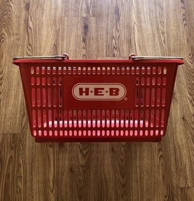 HEB Grocery Store Shopping Basket H-E-B Texas Authentic Full Size 14x20x10  Read