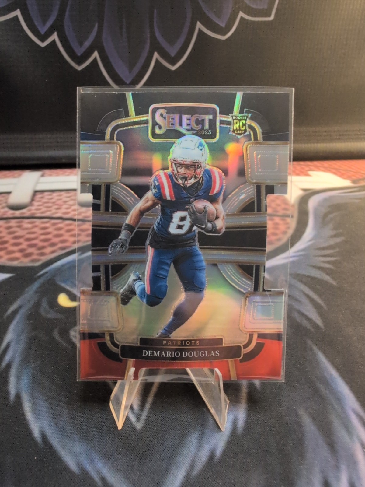 2023 Panini Select - Concourse Demario Douglas #68 Black & Red Prizm Die-Cut
